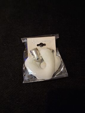 White Heart Shaped Earrings